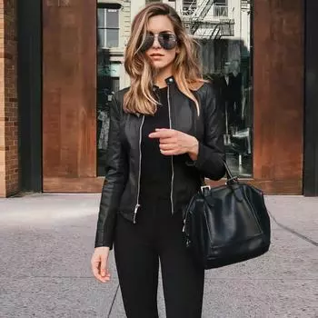 Модные женские туфли с длинным рукавом с открытым передом, короткий кардиган, пиджак, верхняя часть S чёрный