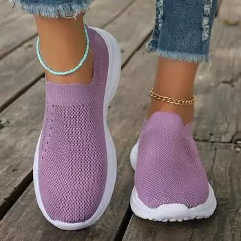 Модные женские туфли Vulcanzie с круглым носком и низким верхом для женщин. Туфли на плоской подошве. Легкие повседневные туфли на платформе. Однотонные мокасины. 35 фиолетовый