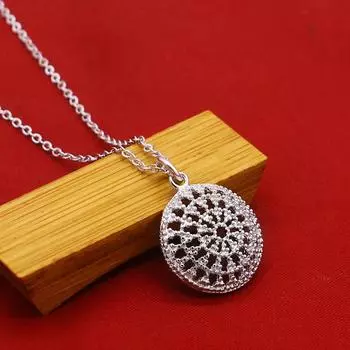 Модные женские украшения, 100% стерлинговое серебро 925 пробы, ожерелье в форме печенья, каваи, колье для девочек, воротник