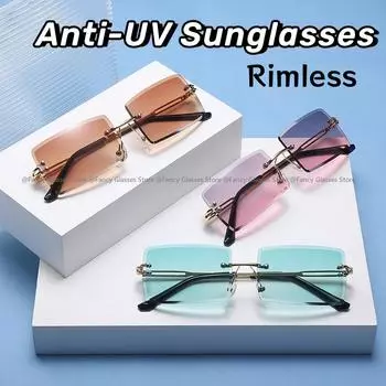 Модные женские винтажные квадратные солнцезащитные очки для отдыха на природе модные солнцезащитные очки с защитой от ультрафиолета для мужчин унисекс для путешествий летние очки без оправы солнцезащитные очки AS Picture черный серый