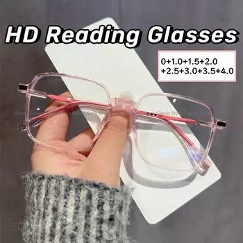 Модные женские винтажные очки для чтения HD, модная квадратная оправа, сверхлегкие очки для пресбиопии для мужчин, унисекс, роскошные очки с блокировкой синего света 0(anti-blue) розовый