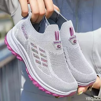 Модные женские вулканизированные туфли весна-лето новые сетчатые дышащие спортивные туфли женские нескользящие повседневные прогулочные туфли 36