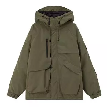 Модные женские зимние пальто с капюшоном, толстые теплые парки, женские уличные куртки S армия зеленый