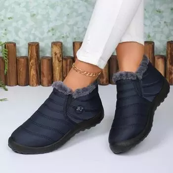 Модные женские зимние сапоги, модная обувь унисекс, туфли на платформе для женщин, зимние водонепроницаемые плюшевые ботильоны для женщин, Botas De Mujer 36 чёрный
