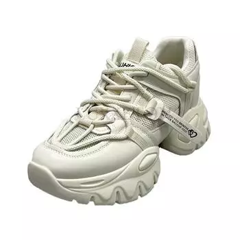 Модные женские зимние теплые массивные кроссовки с толстой подошвой, женские повседневные кожаные туфли для папы, на шнуровке, на высокой платформе 8 см, вулканизированные туфли для женщин 35