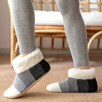 Модные женские зимние теплые носки для пола, носки для ковров, нескользящие предметы домашнего обихода, тапочки розовый