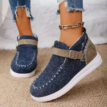 Модные женские зимние туфли на плоской подошве AJGS, короткие плюшевые хлопковые ботинки, зимняя дизайнерская теплая повседневная обувь, трендовая обувь для ходьбы Zapatos Ladies 36 серый