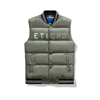 Модные жилеты на осень и зиму, теплые и повседневные, жилеты из белого утиного пуха, модные спортивные жилеты из пуха, модные спортивные M