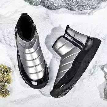 Модные зимние ботинки для мужчин, зима 2024, новые удобные хлопковые мужские ботинки с толстой подошвой, водонепроницаемые, нескользящие, повседневные туфли на плоской подошве 39