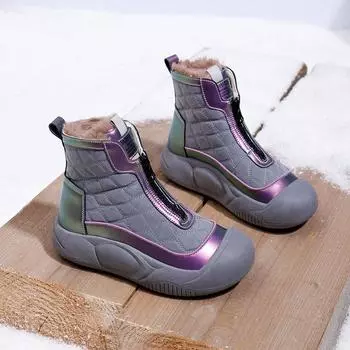 Модные зимние ботинки для женщин, зимние новые повседневные хлопковые туфли на толстой подошве с плюшевой изоляцией, высокие женские кроссовки Botines De Mujer 35