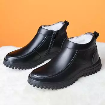 Модные зимние ботинки из натуральной кожи для мужчин, модная обувь, мужская деловая повседневная обувь для мужчин, зимние ботинки zapatos de hombre 38 коричневый