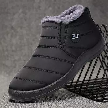 модные зимние ботинки мужские мужские мужские туфли модная зимняя обувь для мужчин на меху обувь мужские водонепроницаемые мужские ботинки обувь для улицы рабочие ботинки 35