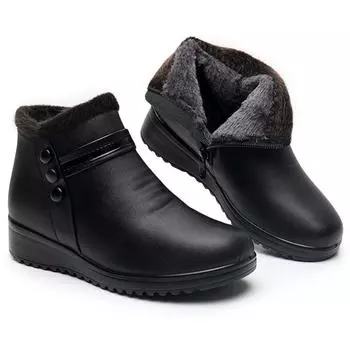 Модные зимние ботинки Женские повседневные ботинки Для женщин Ботинки на платформе Женские меховые теплые женские туфли Модные мягкие ботинки Mujer Зимняя обувь 34 коричневый