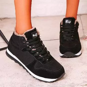 модные зимние ботинки женские повседневные ботинки для женщин женская обувь на платформе новые теплые ботинки женские плюшевые зимние ботинки женские ботинки Botas Mujer 35 синий