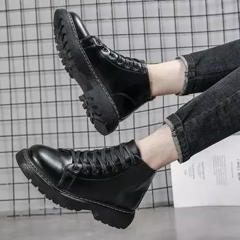 Модные зимние черные теплые ботинки мужские ботинки короткие ботильоны мужские туфли оригинальные предложения в акции новое предложение размер 45 предложения мода 39