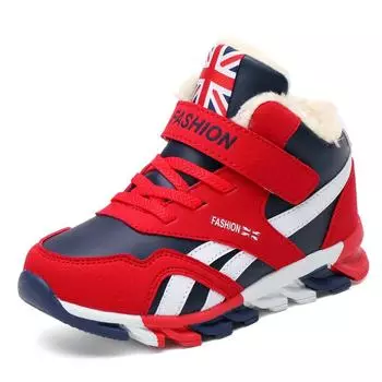 Модные зимние детские ботинки для снега, мягкие теплые кроссовки для бега, осенние, для мальчиков, нескользящие, легкие, удобные, для детей и девочек 26