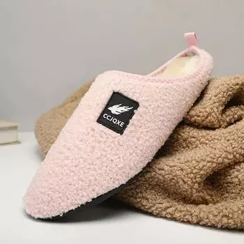 Модные зимние мягкие подошвы удобные мужские комнатные противоскользящие тапочки для спальни теплые плюшевые тапочки мужские домашние повседневные хлопковые туфли 36-37(fit35-36) красный