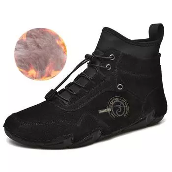 Модные зимние мужские ботинки большого размера, сохраняющие тепло, мужские зимние ботинки из натуральной кожи, мягкая подошва, удобные мужские ботильоны, мужская обувь для активного отдыха 38