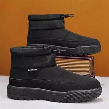 Модные зимние мужские ботинки для снега, ботильоны, бархатные и утепленные, теплая обувь для мужчин, удобные, модные, универсальные мужские ботинки 39 серый