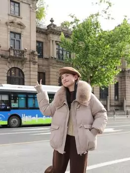 Модные зимние парки для женщин, верхняя одежда с капюшоном, большие размеры, свободные, с воротником из искусственного меха, толстые, теплые, женские зимние куртки M коричневый