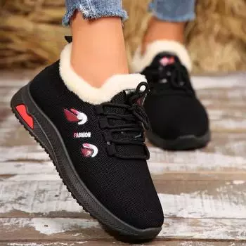 Модные зимние популярные женские ботинки 2024 года, высококачественные цветные шнурованные модные теплые низкие спортивные ботинки для женщин 36 фиолетовый