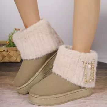 Модные зимние сапоги женские плюшевые женские туфли роскошные дизайнерские сапоги с круглым носком австралийские сапоги-женские туфли на плоской подошве на платформе женские сапоги 36 верблюд