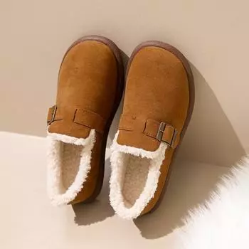 Модные зимние теплые и холодостойкие красивые женские туфли Boken Модные нескользящие плюшевые женские ботинки DLSYXD Брендовые женские ботинки 35 абрикосовый