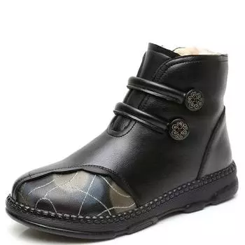 Модные зимние женские ботильоны 2024 года, модные теплые сапоги для мам, удобные нескользящие сапоги с застежкой-молнией спереди, женская обувь 35 коричневый