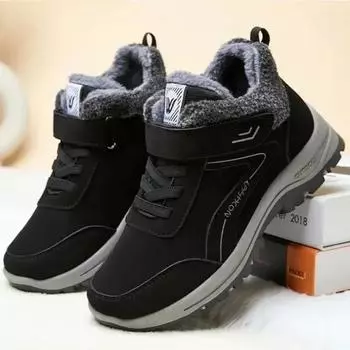 Модные зимние женские ботильоны на платформе с подкладкой из хлопка, женская обувь для отдыха на открытом воздухе, плюшевые, сохраняющие тепло, нескользящие зимние ботинки, повседневная походная обувь, новые 36