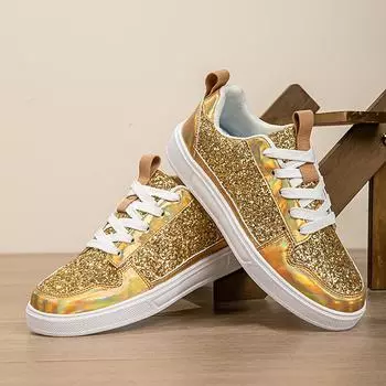 Модные золотые кроссовки женские повседневные вулканизированные туфли дышащие дизайнерские роскошные кроссовки женские трендовые Zapatillas 36 серебряный