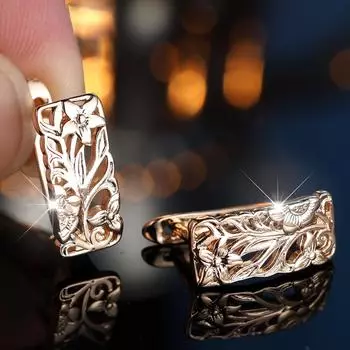 Модные золотые полые серьги-кольца для женщин, нежные элегантные аксессуары, свадебные украшения для вечеринки, подарок золотой