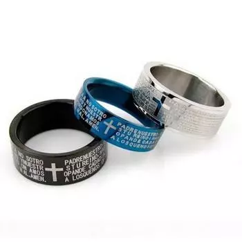 МодныеВысококачественные Титановые Кольца Из Нержавеющей Стали Мужские Ювелирные Изделия Подарок 10 серебряный