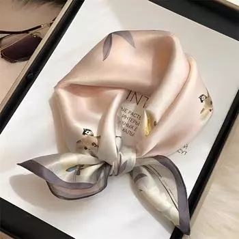 Модный 100% натуральный шелковый шарф 70 см квадратный женский шелковый темпераментный маленький шарф шейный декоративный шарф с принтом 70x70cm