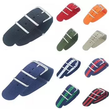 Модный 1 шт., популярные ремешки для часов, ткань, высокое качество, армейский ремешок НАТО, цветной нейлоновый ремешок для часов 18 мм, 20 мм, 22 мм, спортивный ремешок 22mm