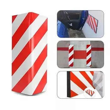 Модный 2шт автомобильный бампер защита двери внешний антицарапающий протектор для парковки гаража клей предупреждающий знак безопасность