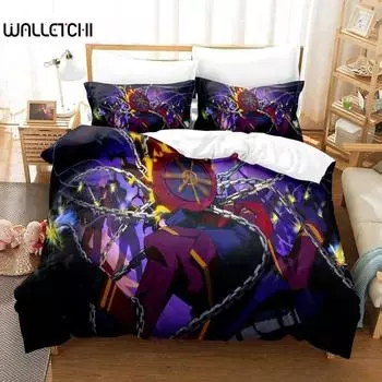 Модный 3D-принт игровой комплект постельного белья Limbus Company из трех предметов с рисунком аниме для взрослых и детей, для спальни, пододеяльник, наборы домашнего текстиля 70x133cm 2pcs