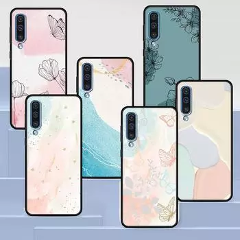 Модный абстрактный фон чехол для Samsung Galaxy A50 A10 A70 A30 A20s A20e A40 A10s A10e A90 5G A30s A60 A20 черный чехол для телефона Samsung A01