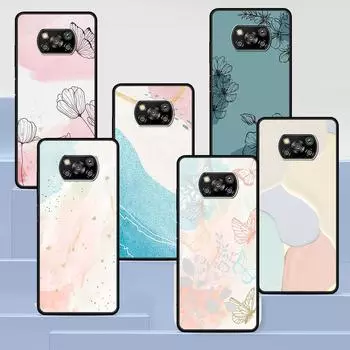 Модный абстрактный фон чехол для телефона Xiaomi Poco X3 NFC M3 X4 Pocophone F1 M4 Pro F3 GT мягкий силиконовый черный чехол Shell Pocophone F1