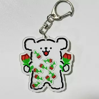 Модный акриловый брелок с трясущимся динамическим кулоном из шиповника. Модные брелоки-аксессуары для взрослых и студентов.