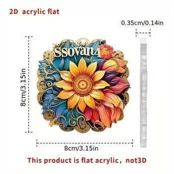 Модный акриловый подвесной кулон в виде подсолнуха для изысканного украшения автомобиля