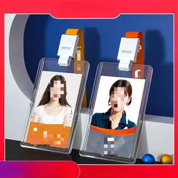 Модный акриловый прозрачный чехол для автобусных карточек, держатель для рабочей карты с ремешком, чехол для рабочей карты для женщин и мужчин, держатель для кредитных карт 105*65mm