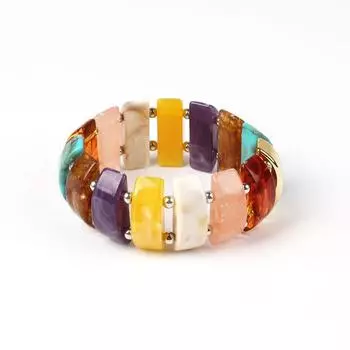 Модный акриловый женский браслет в этническом стиле, браслет с бусинами Будды, женский акриловый браслет, ювелирное изделие 25 разноцветный