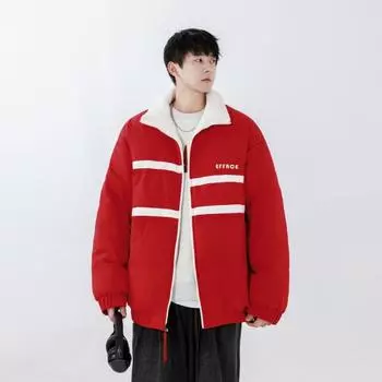 Модный американский пуховик мужской новый трендовый бренд свободный двусторонний утолщенный теплый верх M