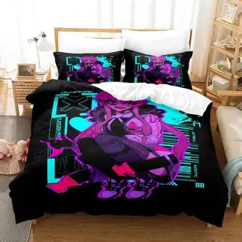 Модный аниме дневник будущего Юно Гасай комплект постельного белья для мальчиков и девочек, двуспальный пододеяльник, наволочка, детская кровать, домашний текстиль для взрослых EU Twin 135x200cm