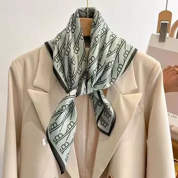 Модный атласный шарф для волос, пляжные головные уборы, шейные шарфы для женщин, легкие аксессуары для сумок 68x68cm