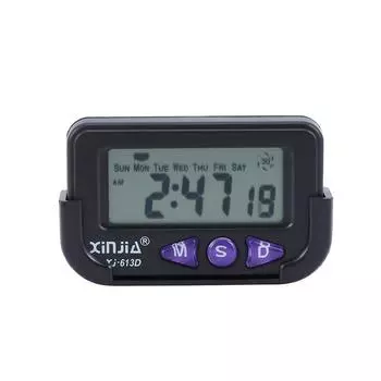 Модный автомобильный карманный черный цифровой электронный будильник для путешествий во времени, секундомер, автомобильный