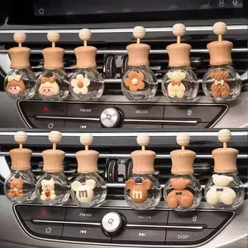 Модный автомобильный подвесной парфюм, освежитель воздуха, пустая стеклянная бутылка для эфирных масел, диффузор, автомобильные украшения, инструменты