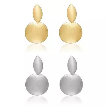 Модный аксессуар, висячие серьги в евроамериканском стиле, простые геометрические серьги из сплава Gold