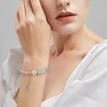 Модный бамбуковый браслет-цветок, регулируемый браслет из бисера, женские подарки на праздники и вечеринки