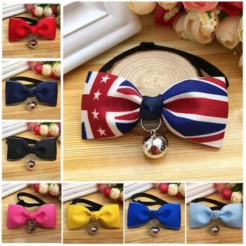 Модный бант-колокольчик для маленькой собаки, щенка, котенка, галстук-воротник, регулируемый галстук-бабочка S